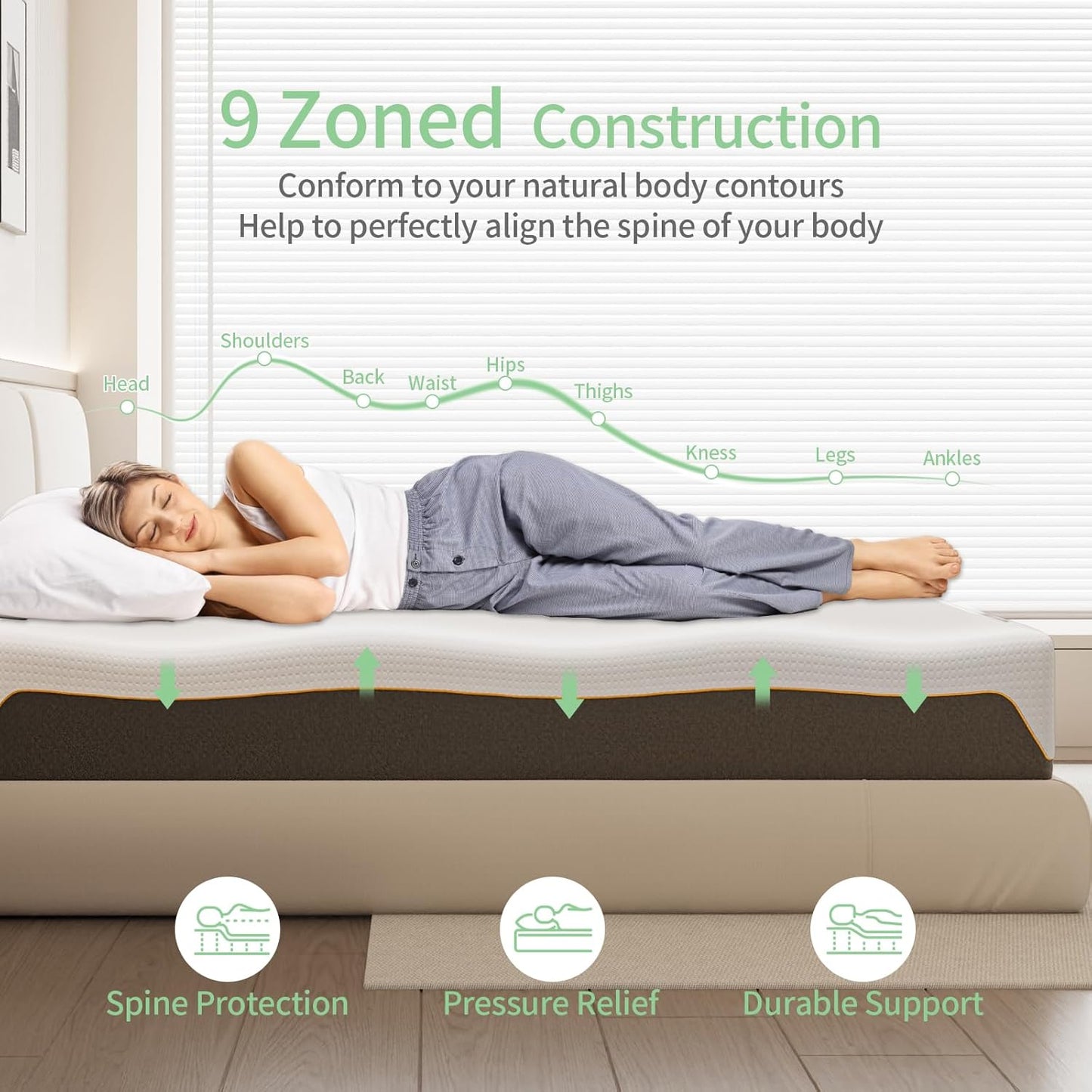 Extra Firm Orthopaedic 20cm Adults and kids Both Sided Hybrid Health Mattress