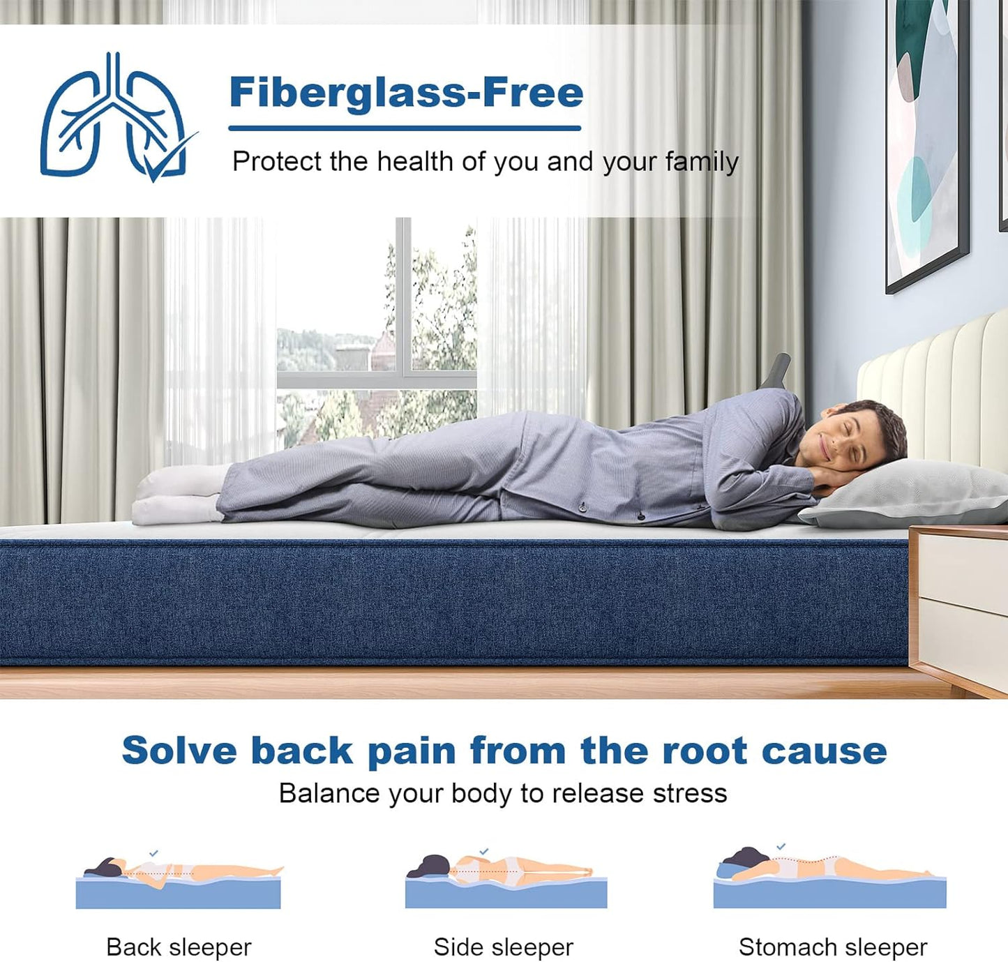 Extra Firm Orthopaedic 22cm Adults and kids Hybrid Both Sided Mattress