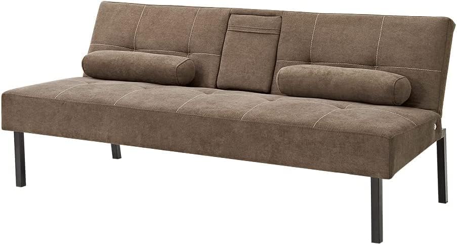Sofa Bed Panana 3 Seater Linen Fabric Upholstered Modern Convertible Folding Futon