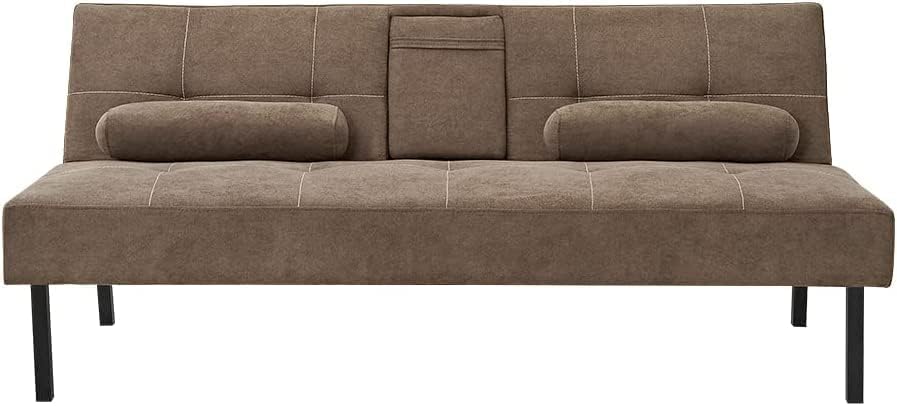 Sofa Bed Panana 3 Seater Linen Fabric Upholstered Modern Convertible Folding Futon