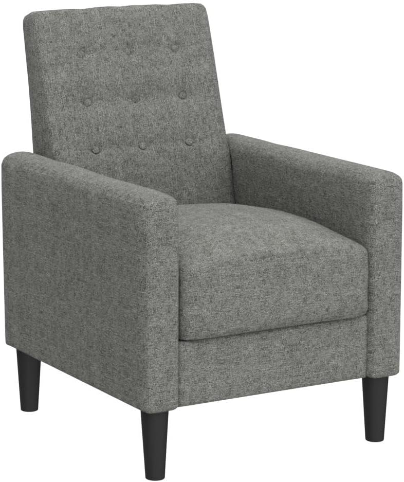 Sofa Grey Modern Recliner Chair Adjustable Reclining Armchair Upholstered Sofa