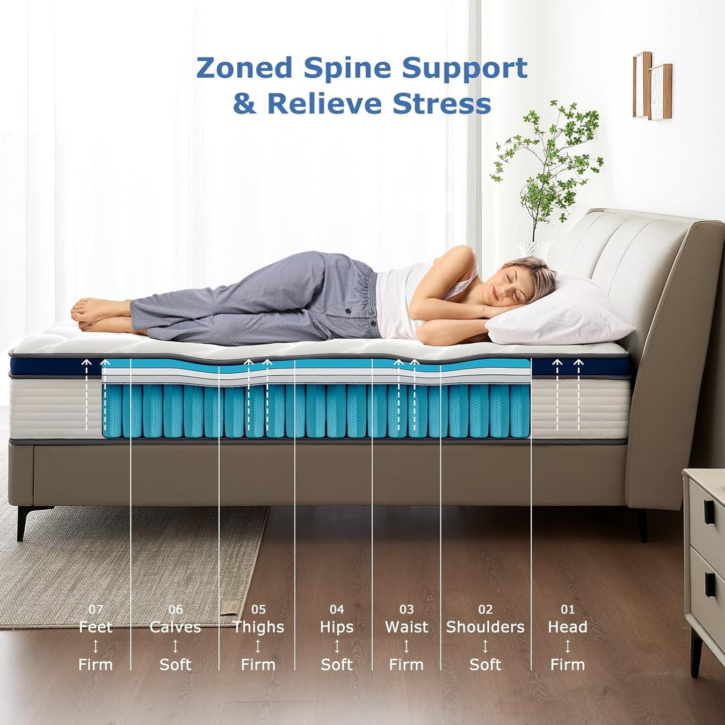 Pocket 1000 Medium Firm 27cm 1000 Pocket Sprung Hybrid Breathable Mattress