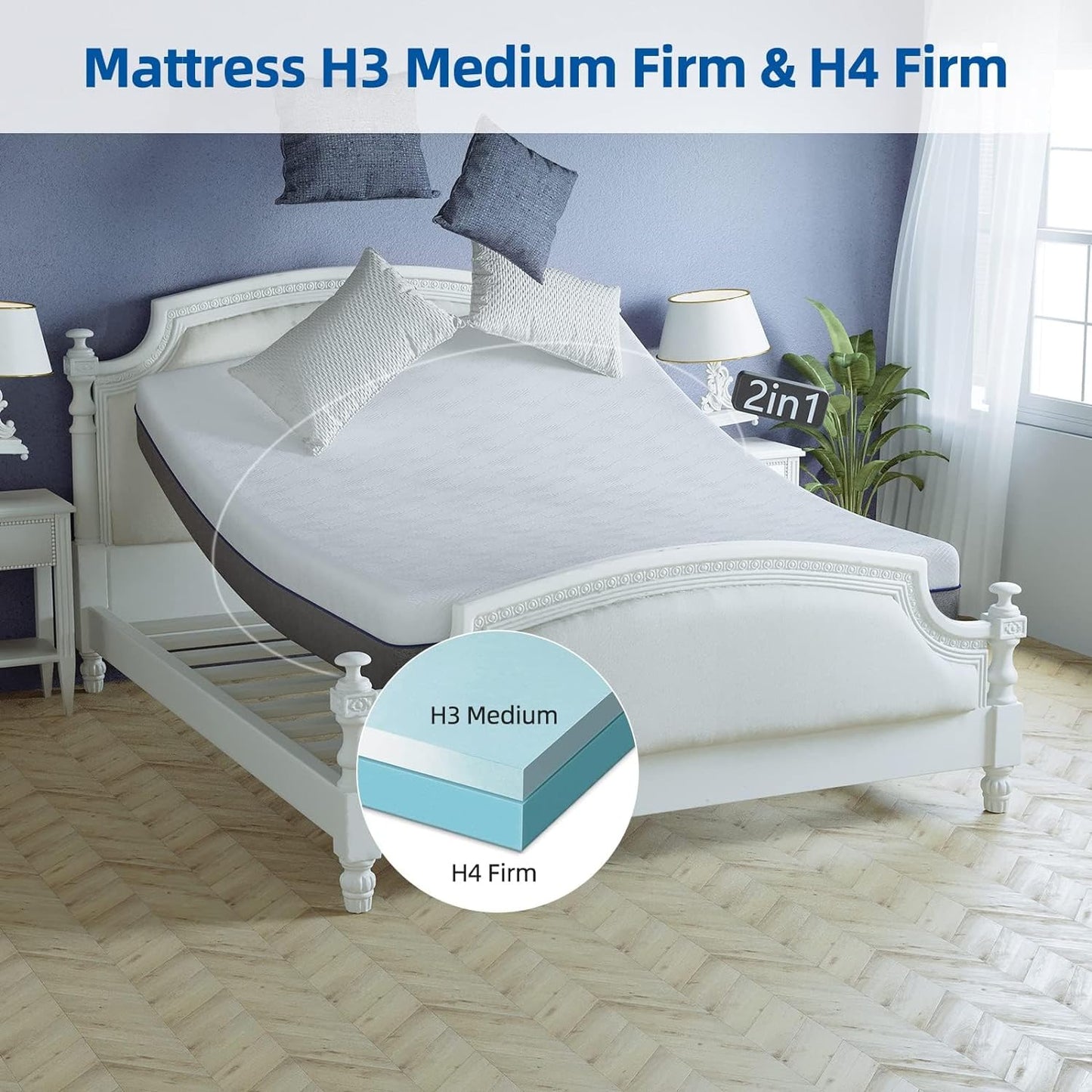 Extra Firm Orthopaedic Adults and kids Hybrid Foam Two Sided Mattress