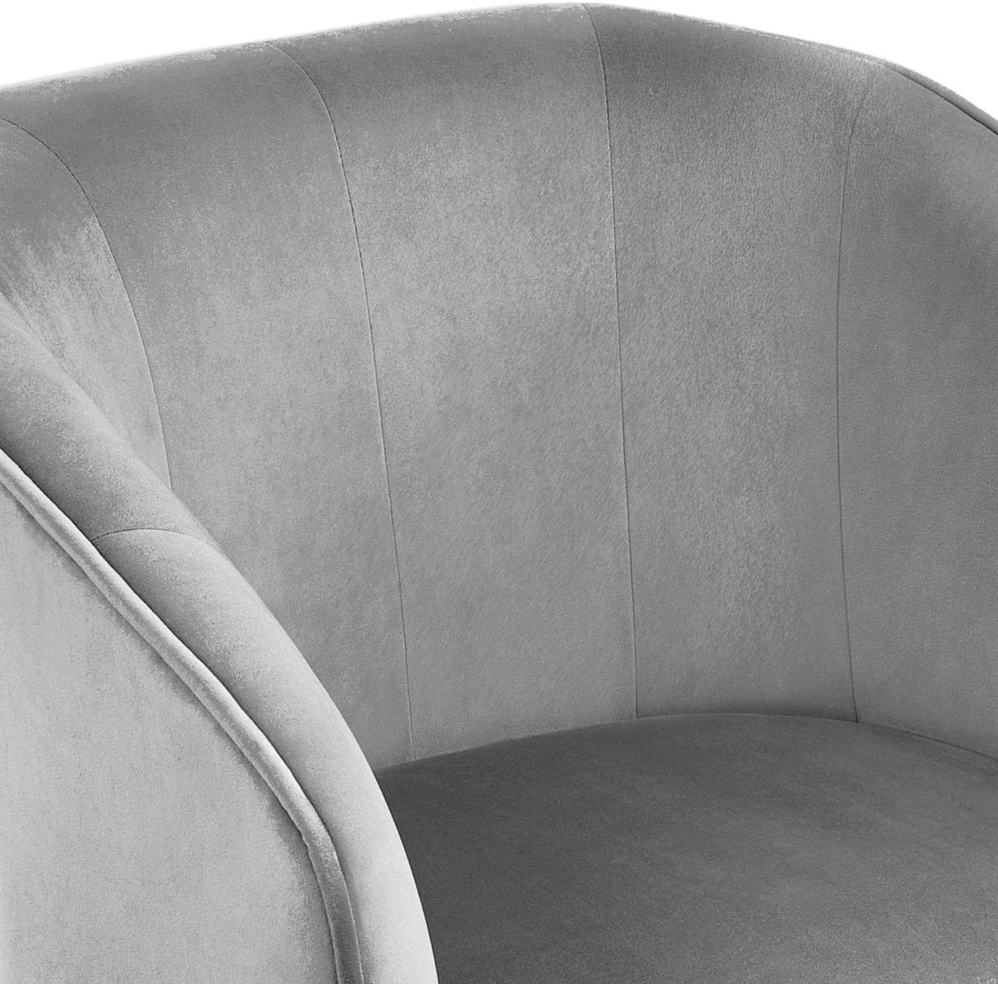 Sofa Velvet Tub Chair, Modern Upholstered Armchair, Barrel Chair Vanity Chair with Round Back