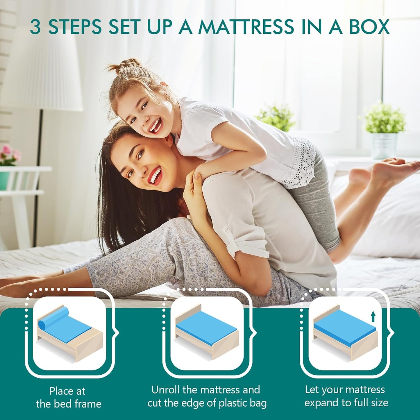 Pocket 1000 Medium Firm 25cm / 27cm Adults and kids Orthopaedic Hybrid Mattress