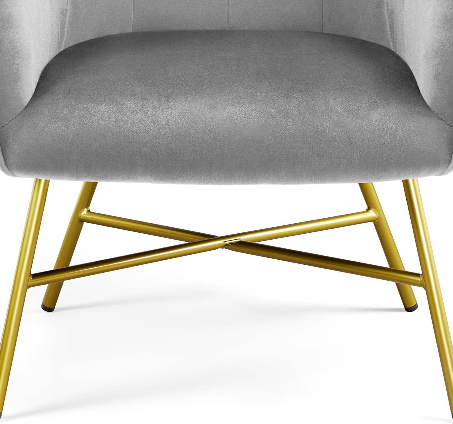 Sofa Velvet Tub Chair, Modern Upholstered Armchair, Barrel Chair Vanity Chair with Round Back