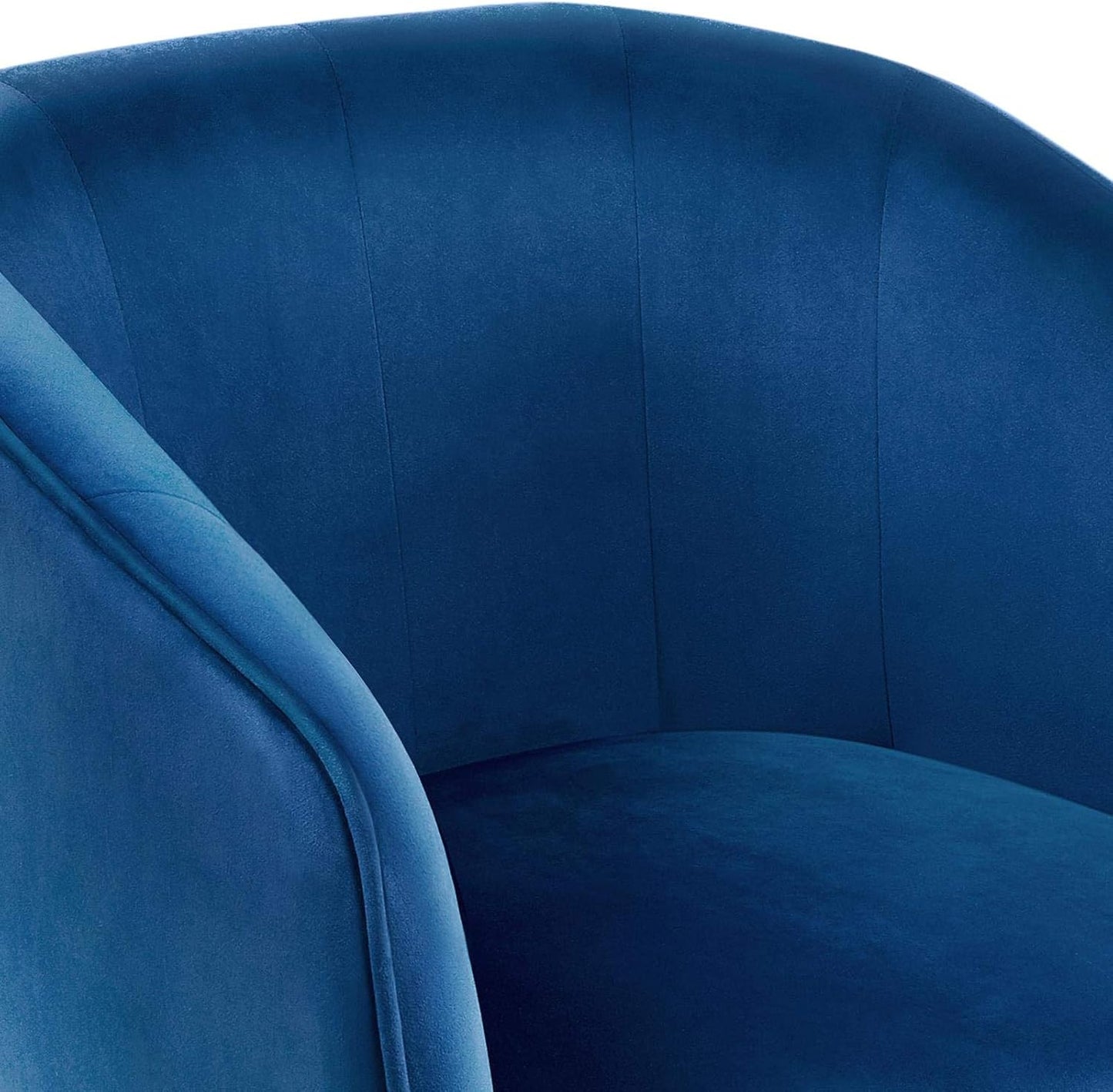 Sofa Velvet Tub Chair, Modern Upholstered Armchair, Barrel Chair Vanity Chair with Round Back