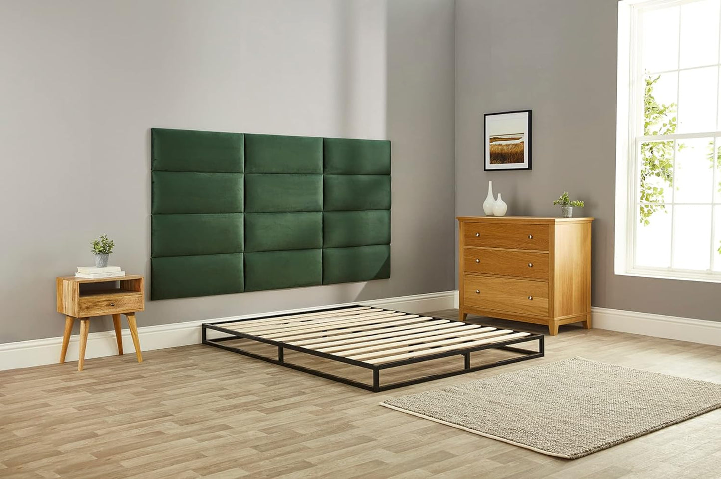 Metal Kingsize Bed Contemporary Super Space Saver Low Loft Height