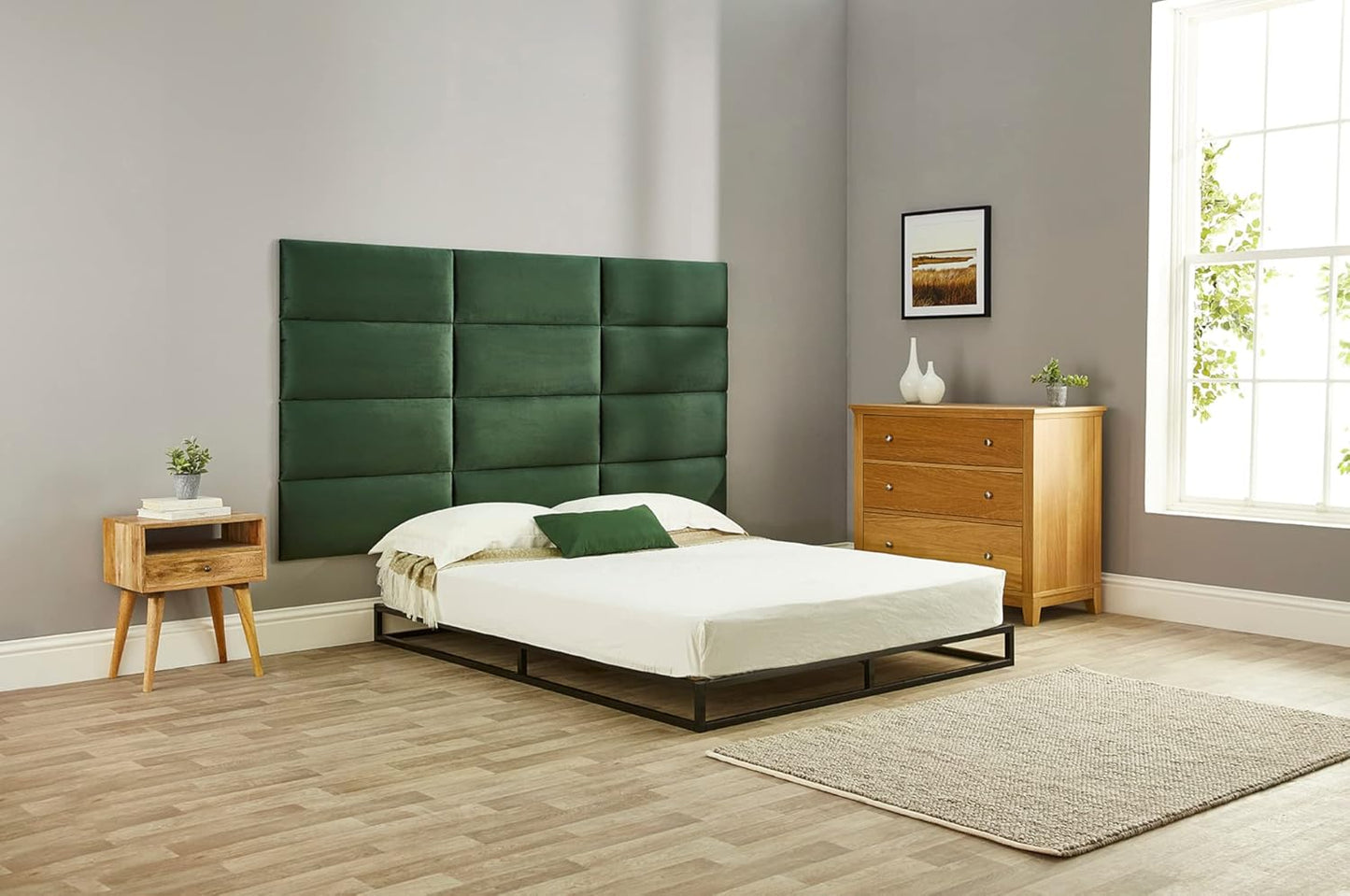 Metal Kingsize Bed Contemporary Super Space Saver Low Loft Height