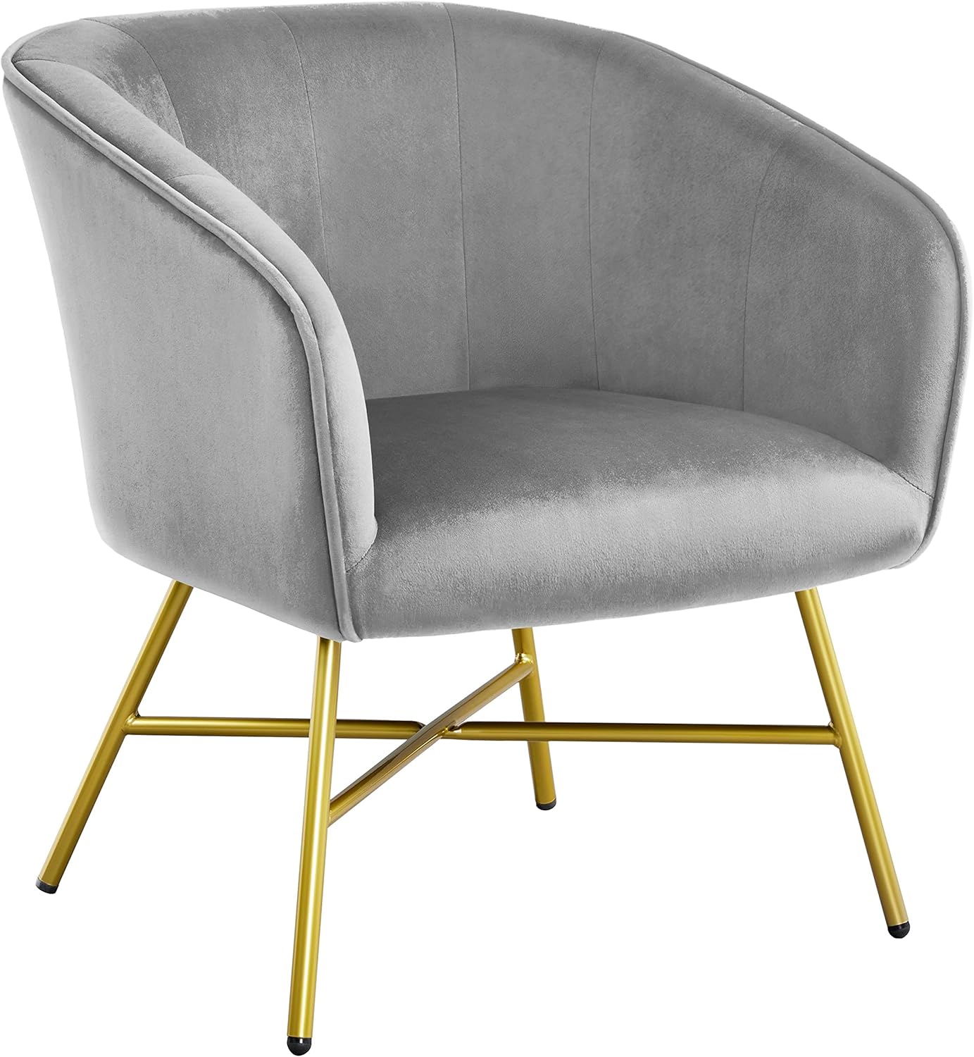 Sofa Velvet Tub Chair, Modern Upholstered Armchair, Barrel Chair Vanity Chair with Round Back