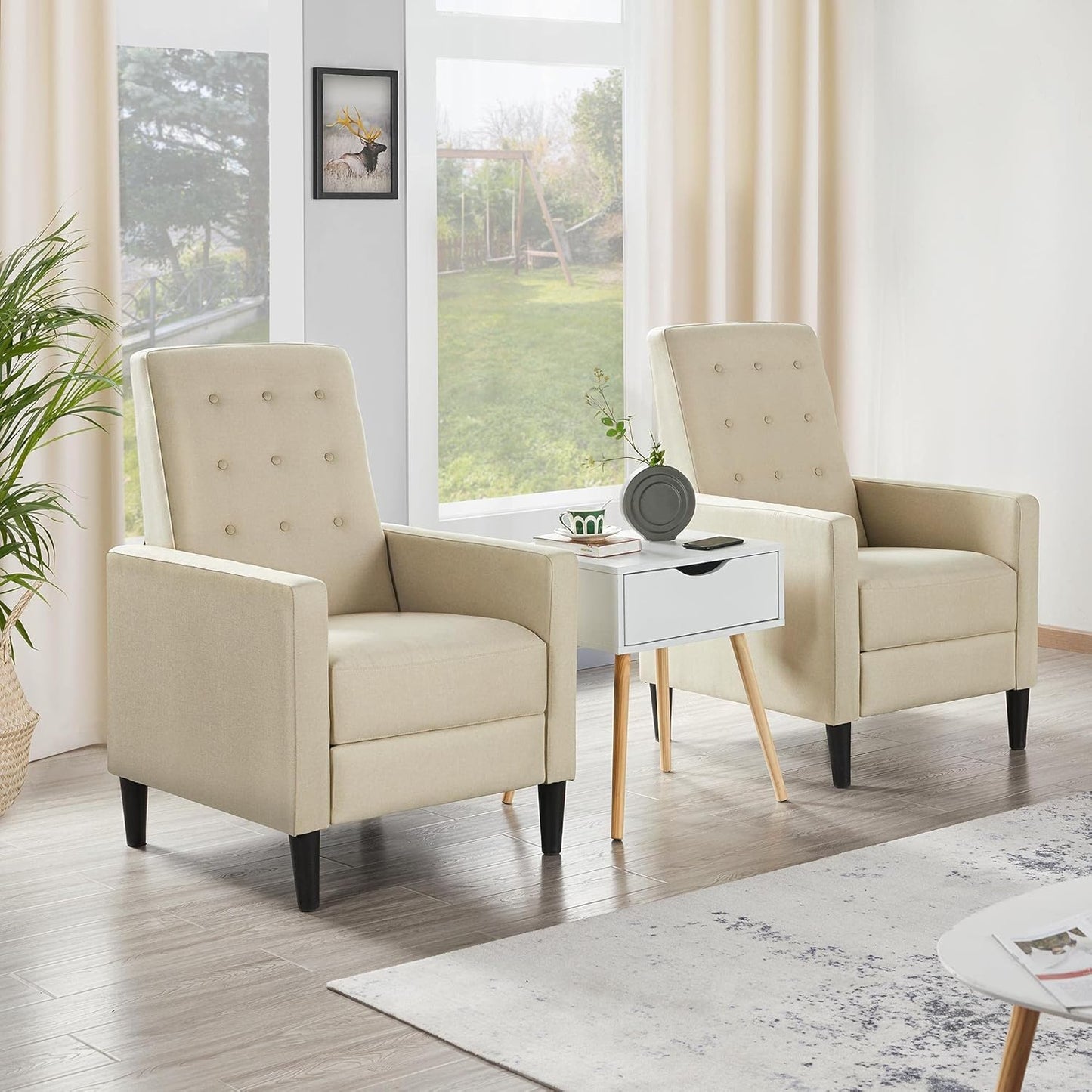 Sofa Fabric Reclining Chair Single Armchair Adjustable Upholstered Sofa