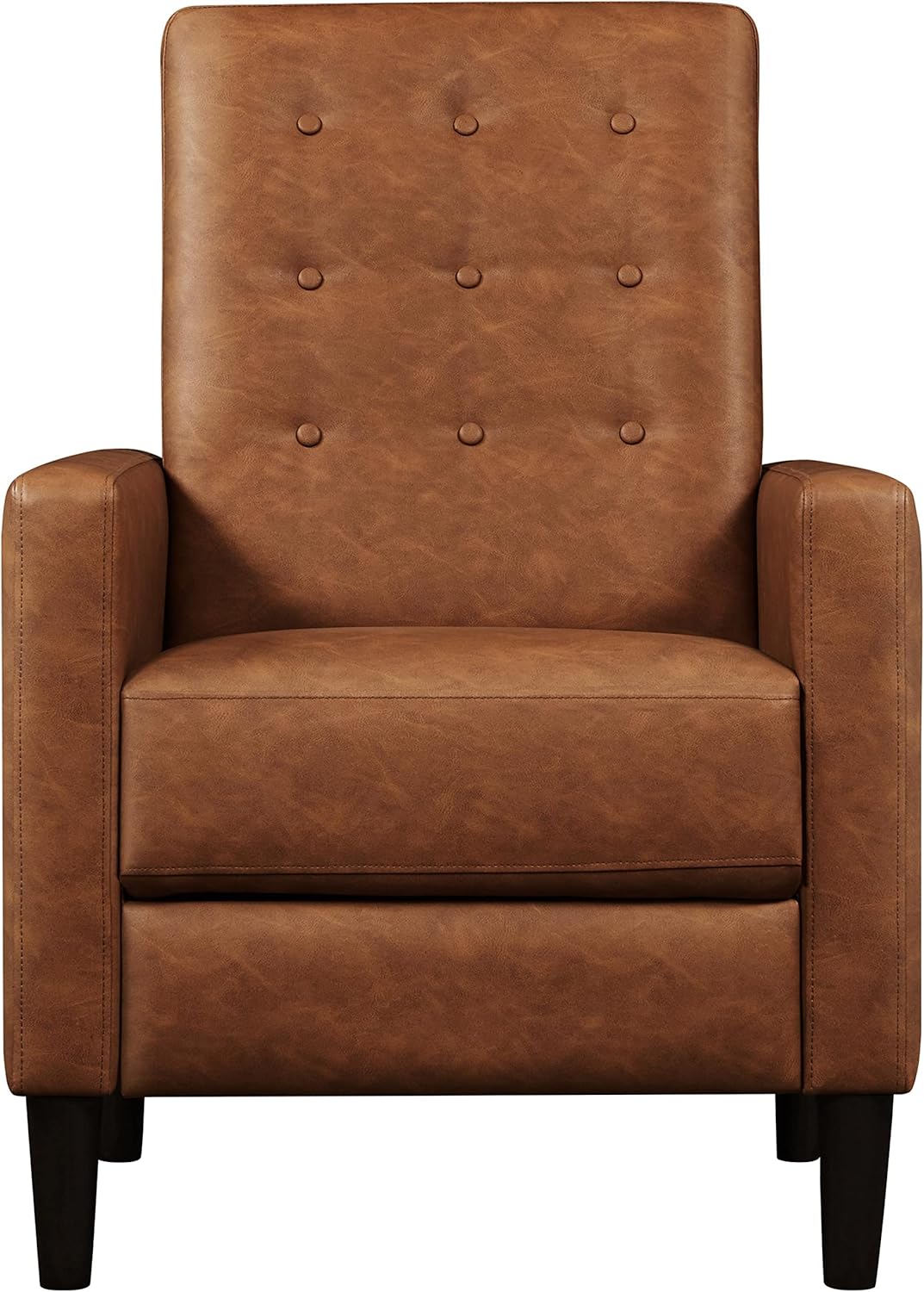 Sofa Recliner Chair Adjustable Reclining Armchair Upholstered PU Leather Single Sofa