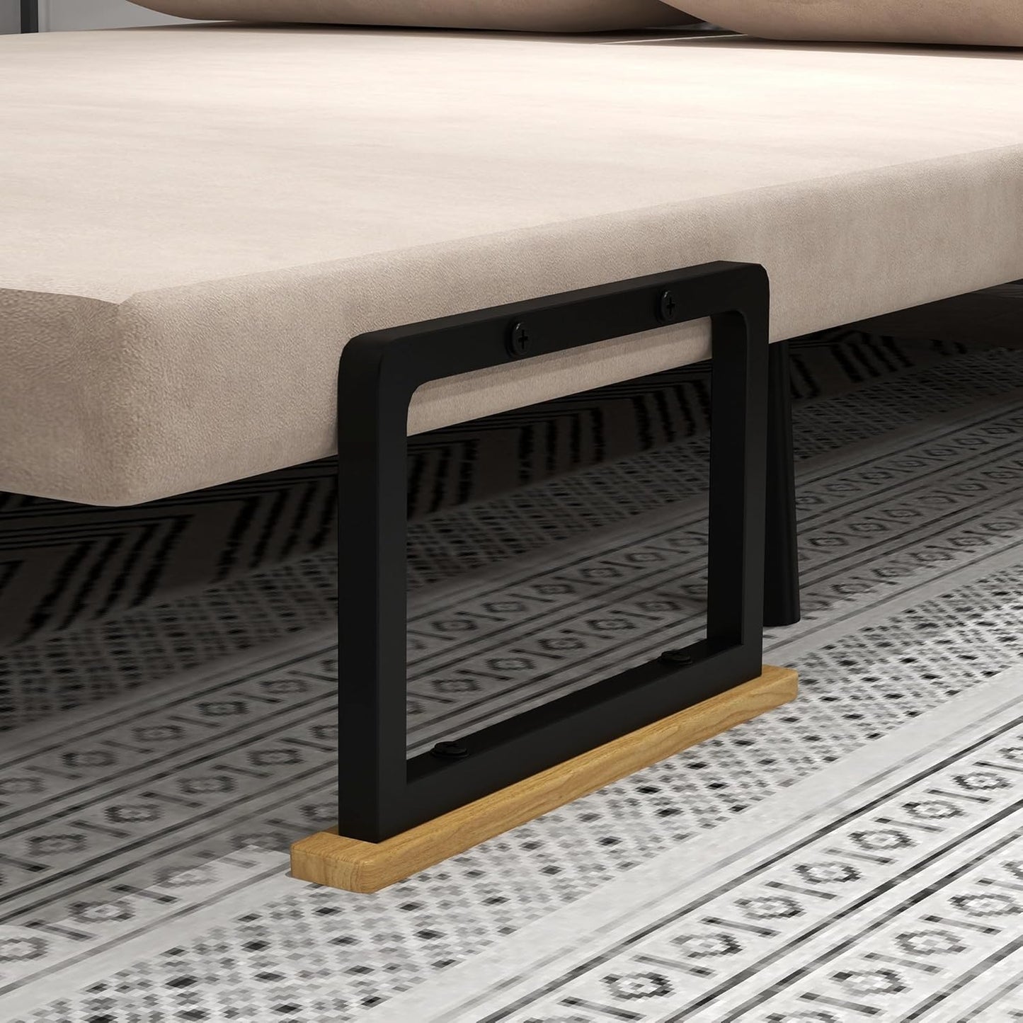 Sofa 2 Seater Sofa Bed, Click Clack Convertible Bed Settee, Modern Velvet Feel Fabric Sofa Couch
