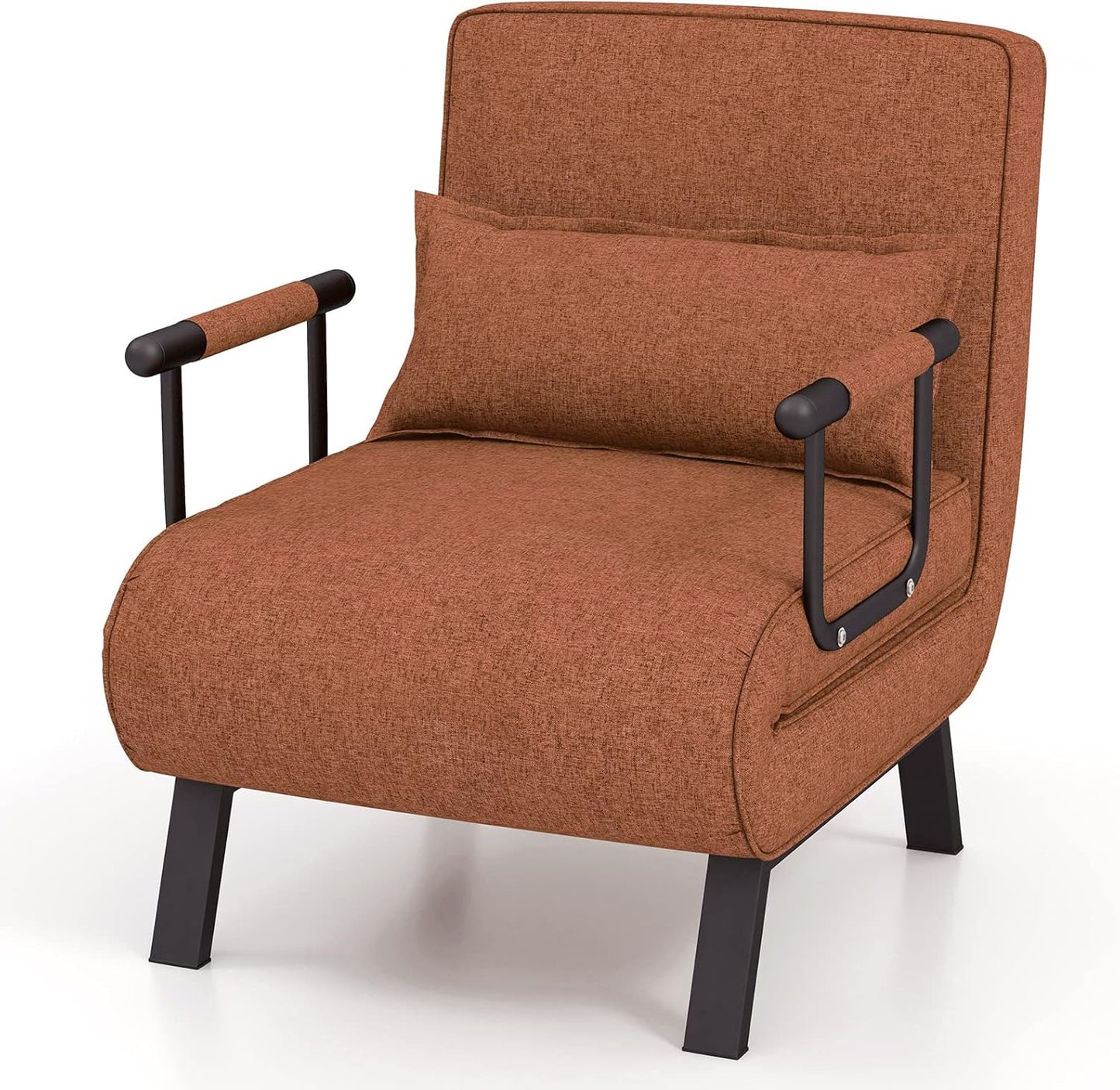 Sofa Folding Bed, 4-in-1 Convertible Lounge Recliner Sleeper with 6-Position Adjustable Backrest