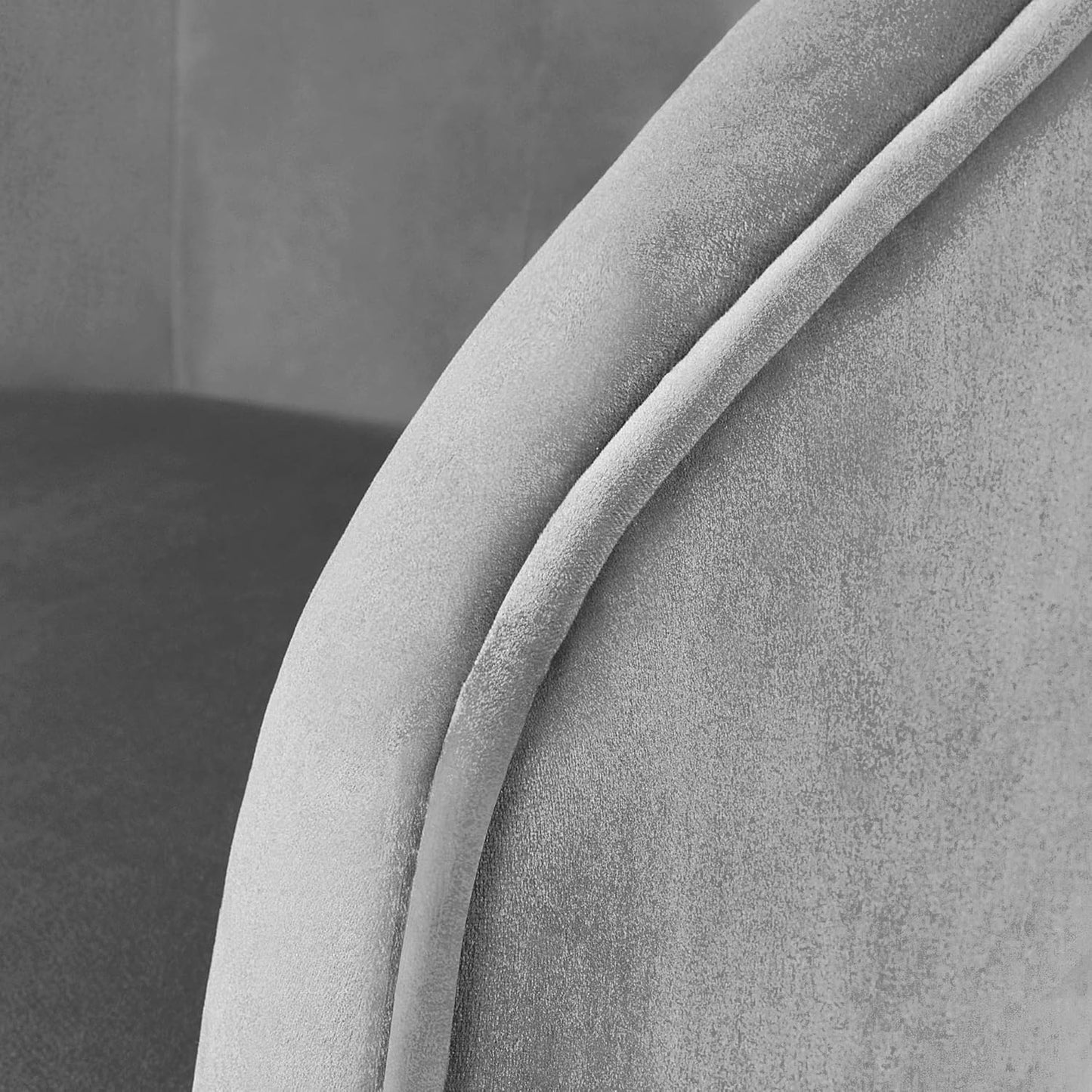 Sofa Velvet Tub Chair, Modern Upholstered Armchair, Barrel Chair Vanity Chair with Round Back