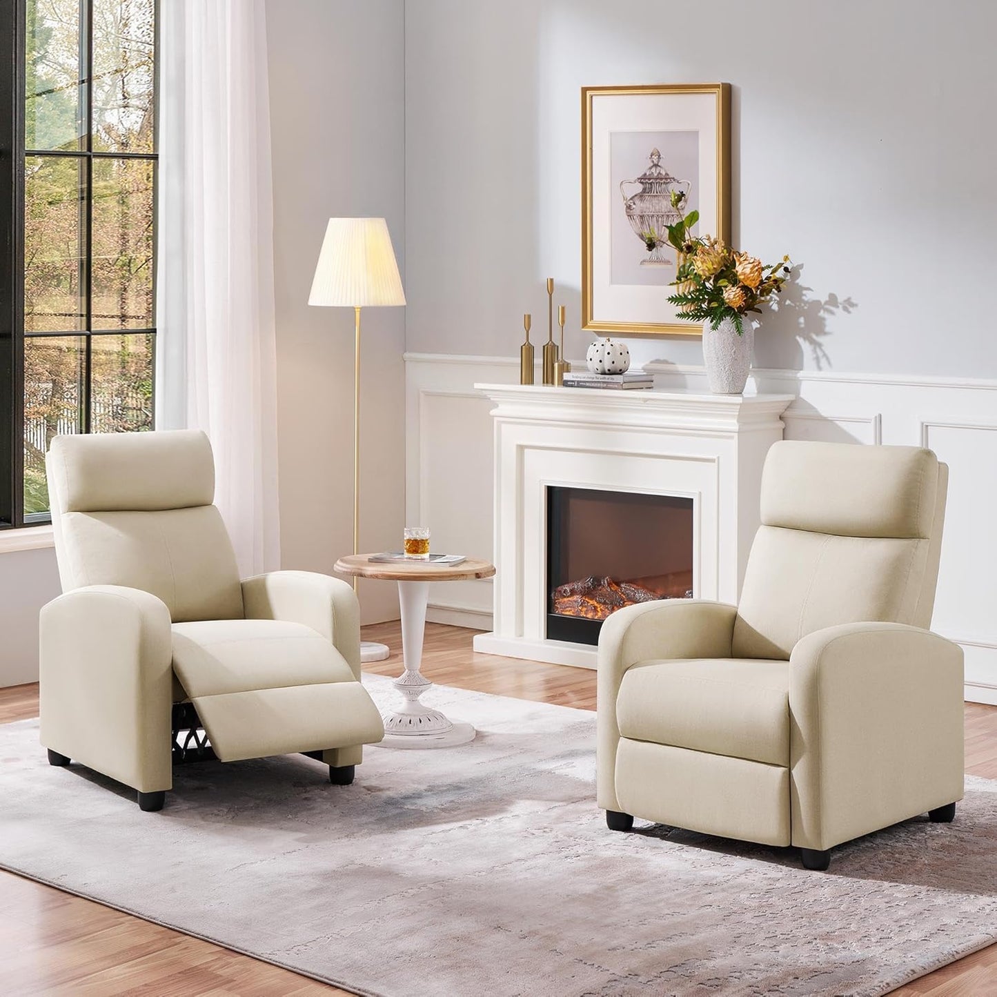 Sofa Recliner Chair Adjustable Modern Single Reclining Sofa Upholstered Chair Fabric