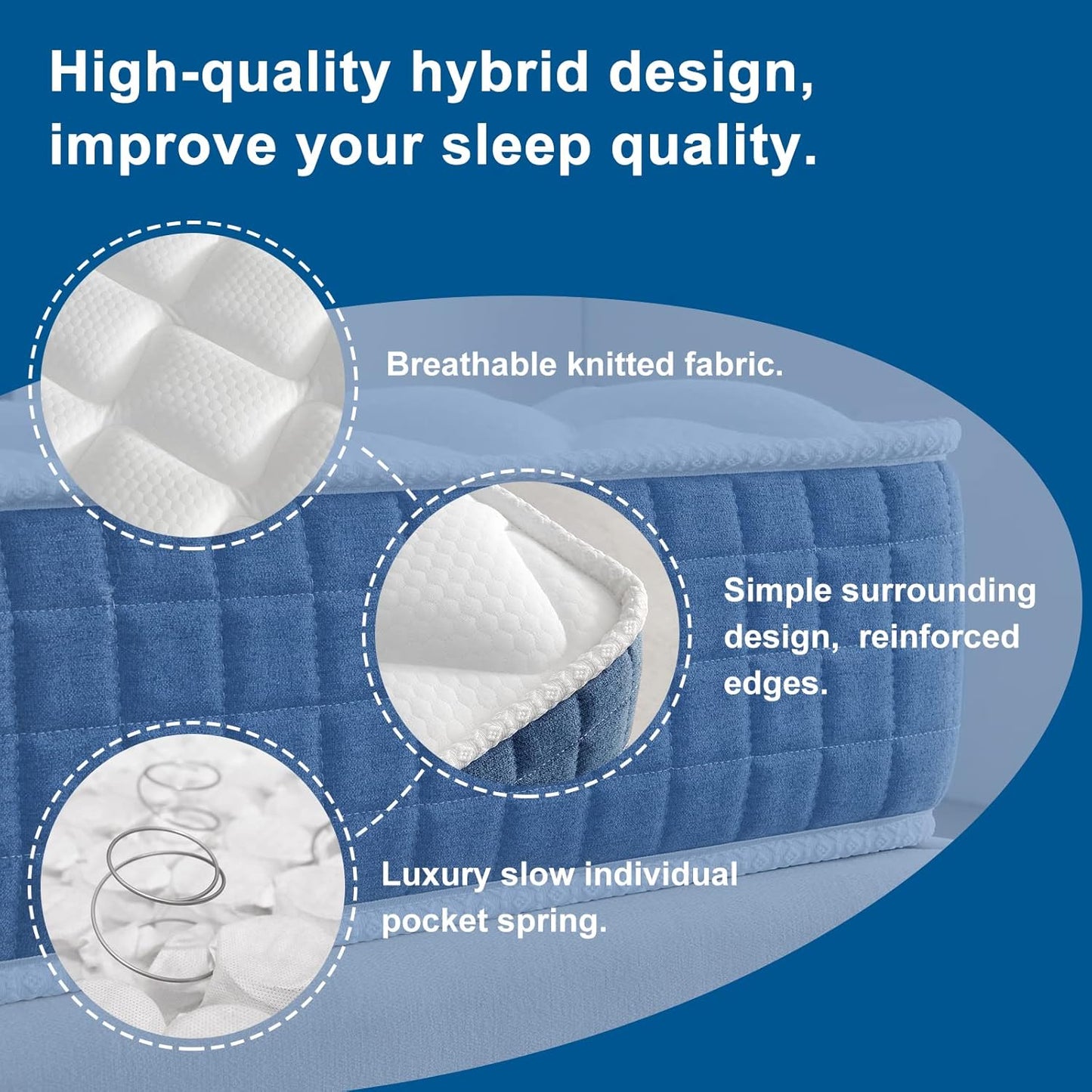 Pocket 1000 Extra Firm Single 20cm Adults and kids Hypo-Allergenic Hybrid Mattress