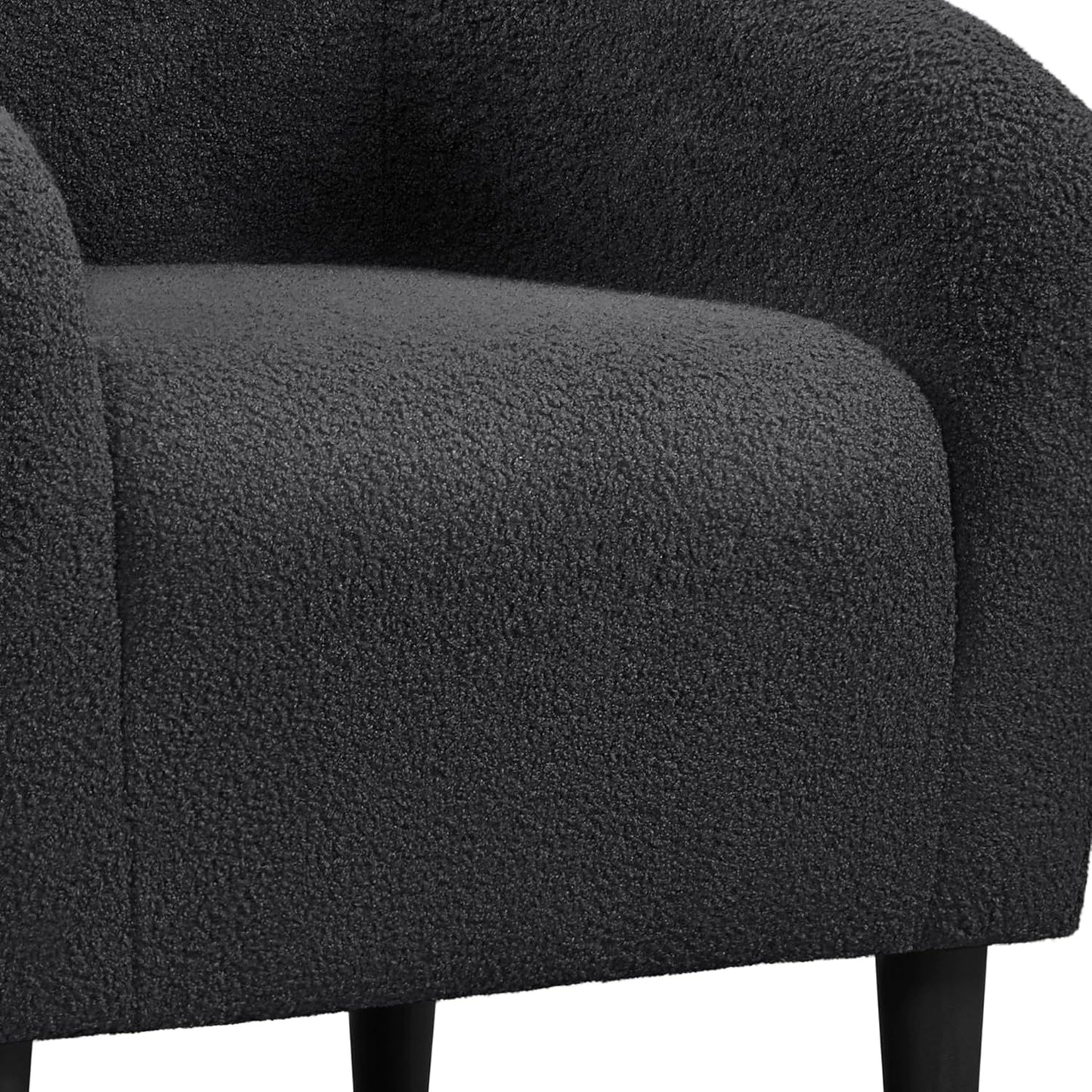Sofa Tub Chair, Accent Chairs for Living Room, Boucle Fabric Armchair, Cozy Barrel Chair