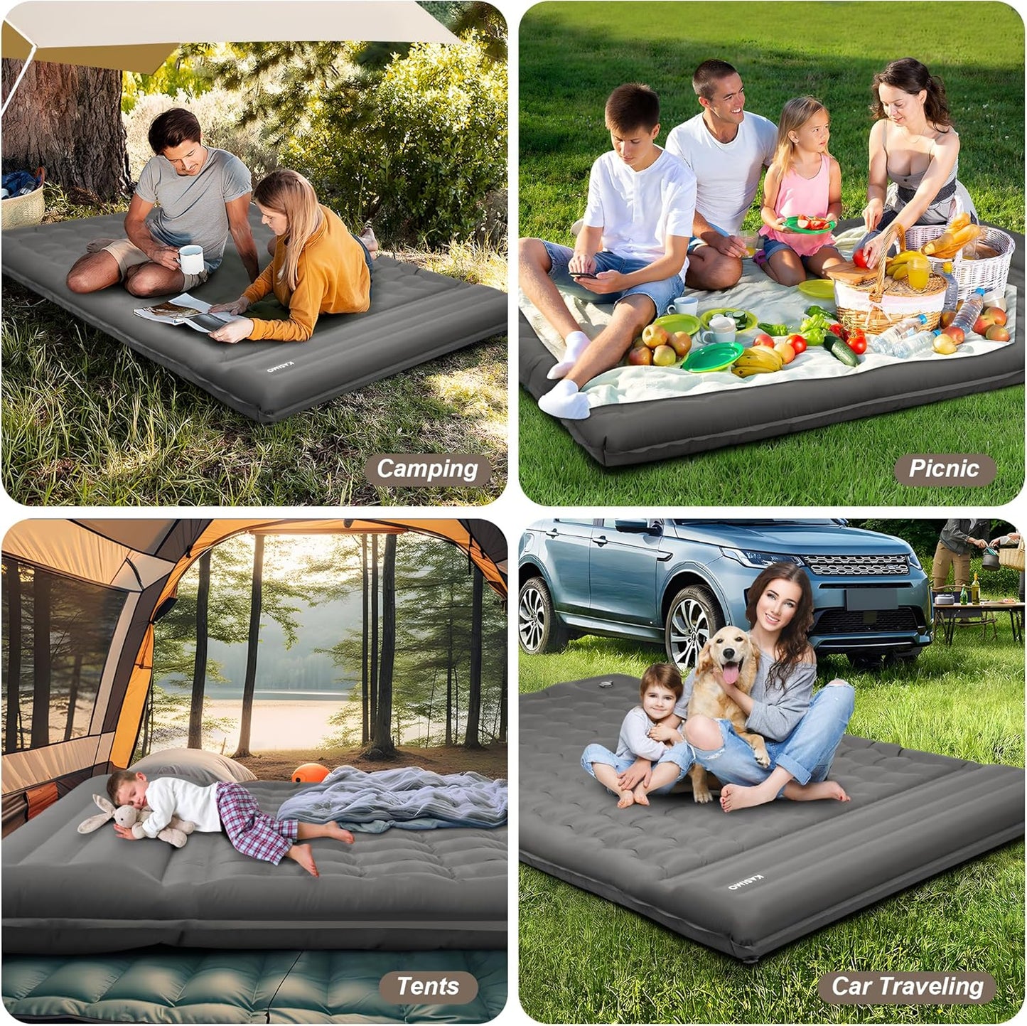 Air Double Mattress Sleeping Ultralight & Thick Inflatable Camping Sleeping Pad