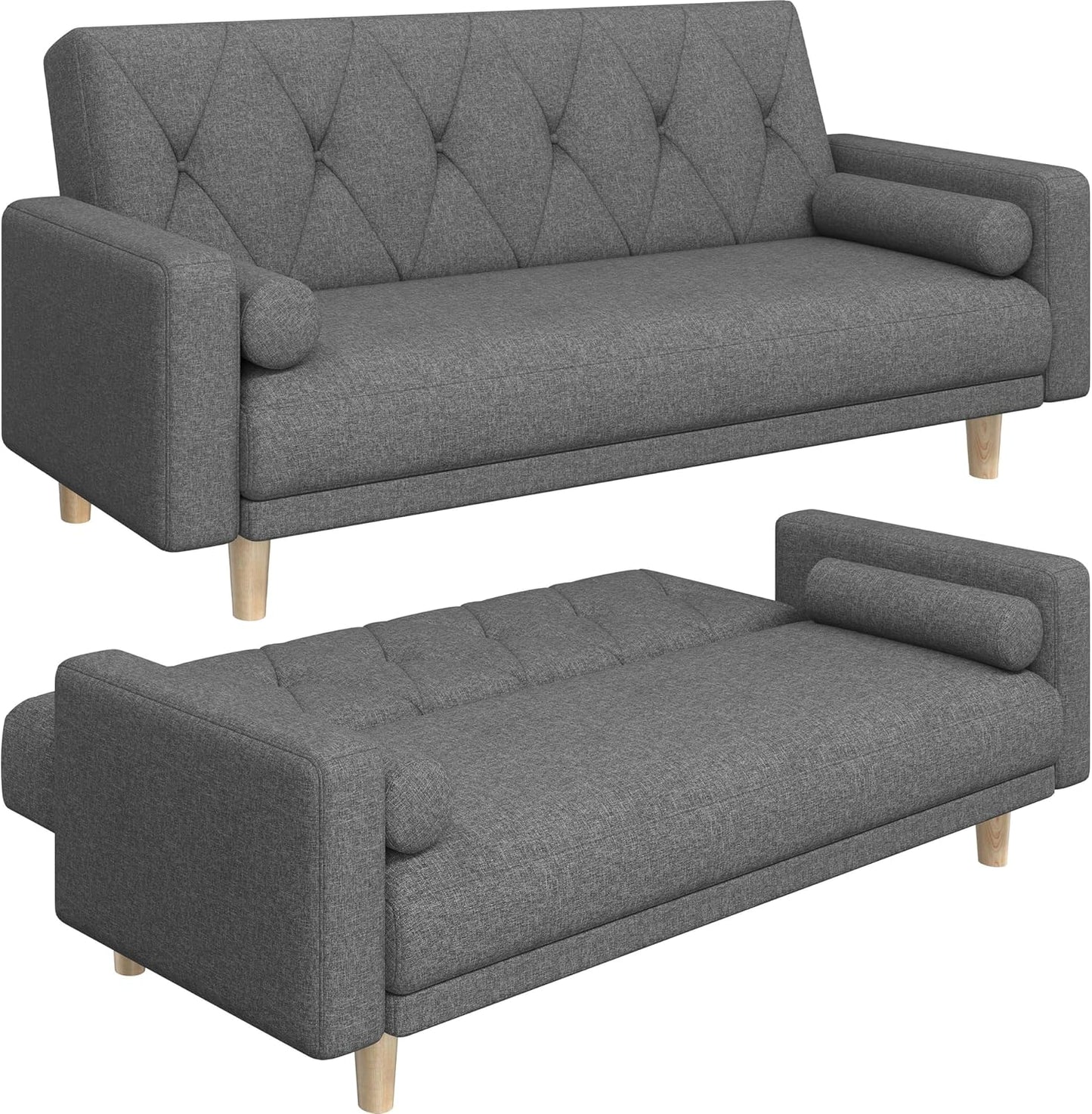 Sofa Convertible Sofa Bed Fabric Sofa Couch Click Clack Modern Sleeper Sofa Settee
