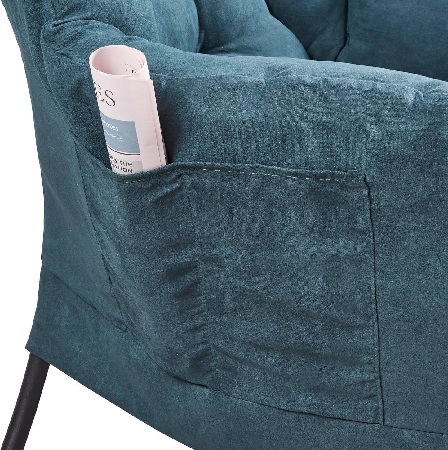 Sofa Chair with Armrests Sofa Chair Accent Chair Green Sofa Chair with Footstool