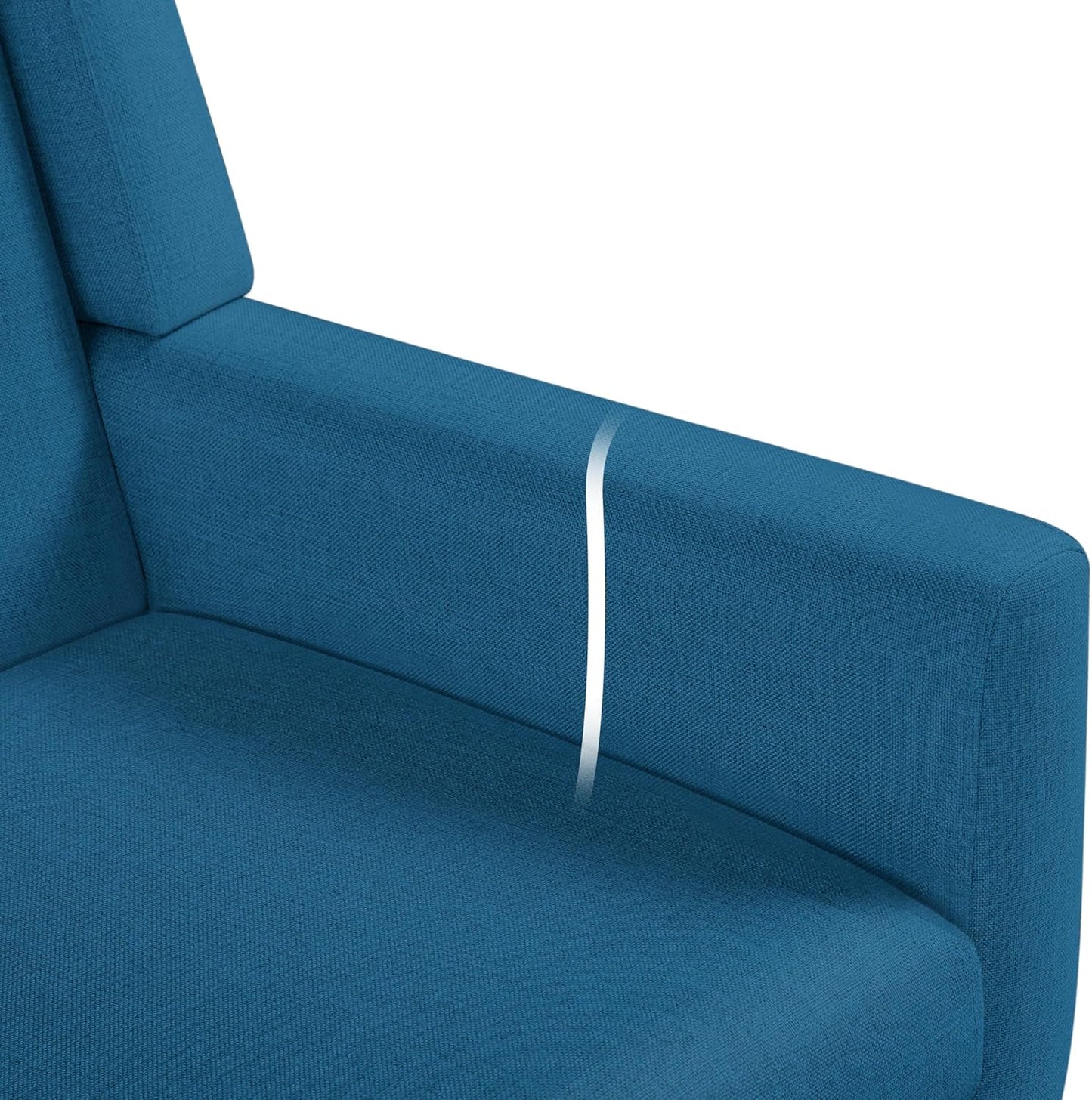 Sofa Tub Chair, Button Tufted Armchair with Thick Seat Cushion, Linen Fabric Accent Chair