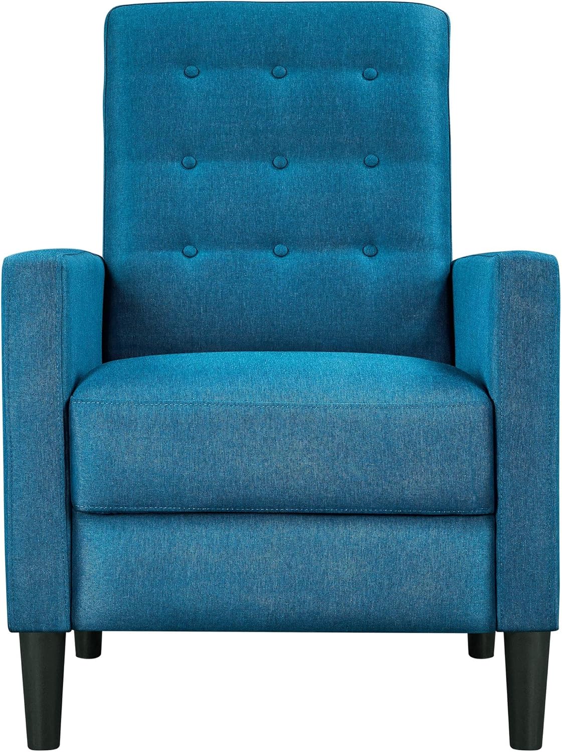 Sofa Blue Fabric Recliner Armchair Adjustable Reclining Chair Upholstered Single Sofa Armchair