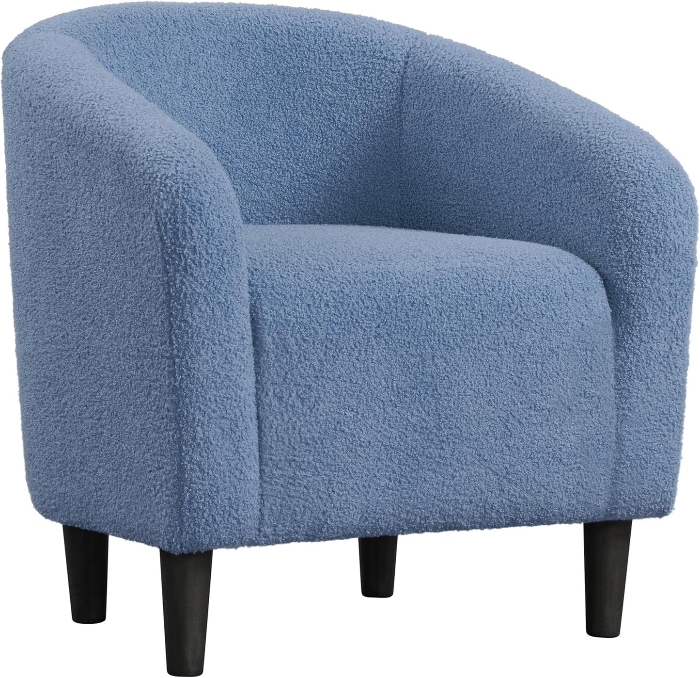 Sofa Tub Chair, Accent Chairs for Living Room, Boucle Fabric Armchair, Cozy Barrel Chair
