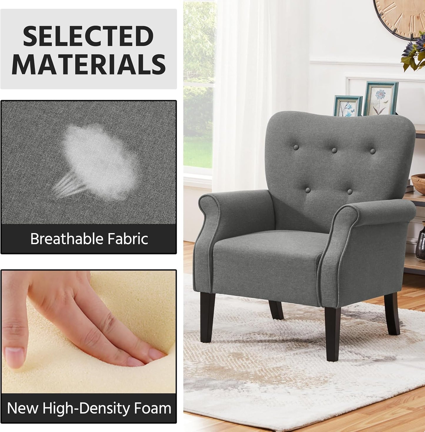 Sofa Modern Tub Chair, Mid-Century Accent chair Sofa Chair