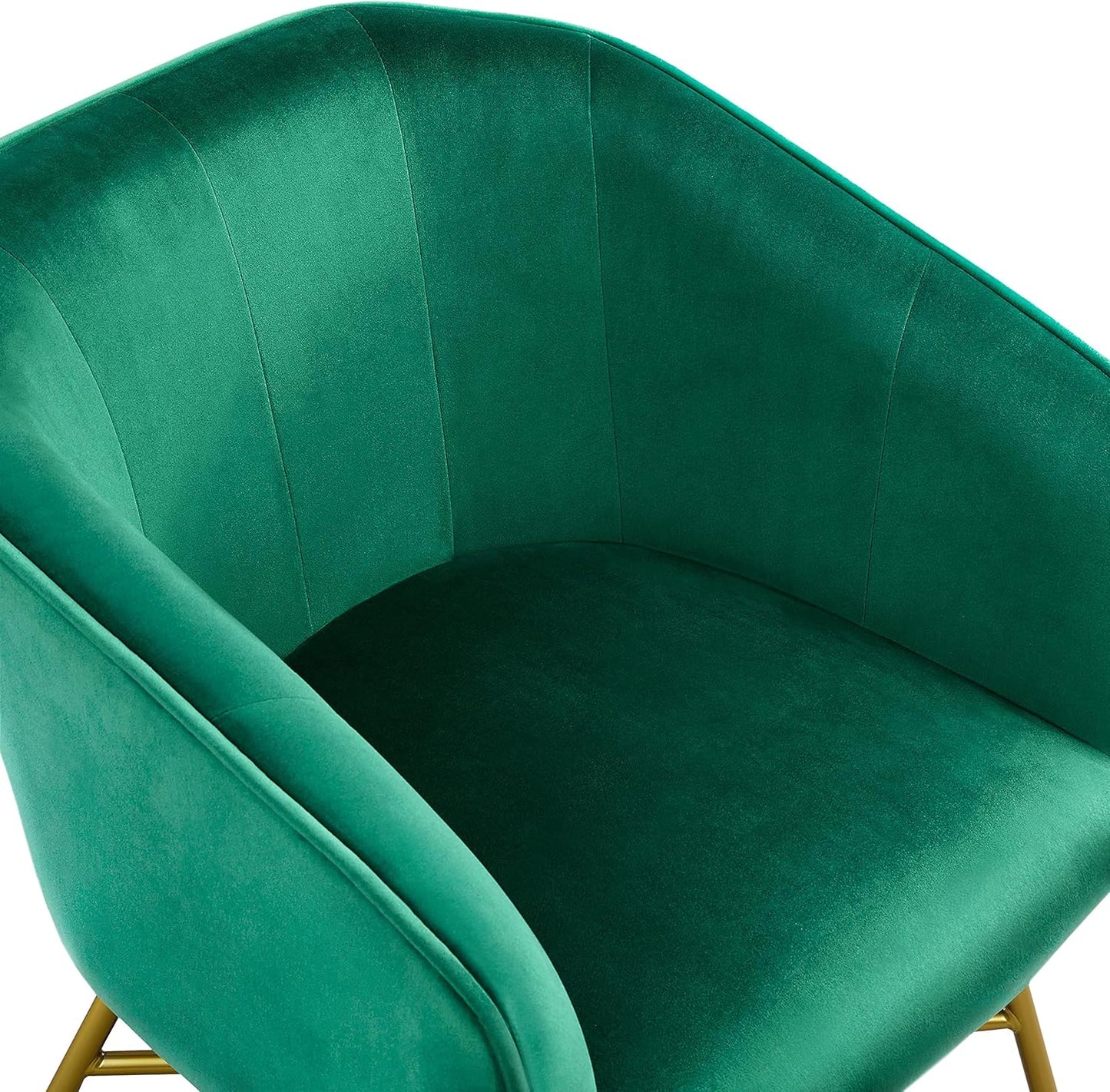 Sofa Velvet Tub Chair, Modern Upholstered Armchair, Barrel Chair Vanity Chair with Round Back