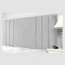 Headboard Upholstered In Extravagant Plush Velvet in 26" WHITE