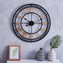 1pc Skeleton Wall Clock 80CM Metal Vintage Large Wall Clock with Hollow Roman Numerals