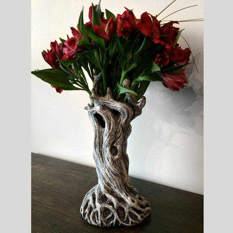 1pc Tree Demon Vase Creative Tree Trunk Arrangement, Desktop Resin Craft Flower Arrangement