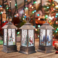 3-piece Set Of Christmas Wind Lights, Candles, Table Lamps, Small Night Lights