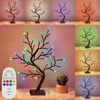 Cherry Blossom Tree Lamp Flower, 36 Led Twinkling Spirit Tree Colour Changing, Christmas Decorations