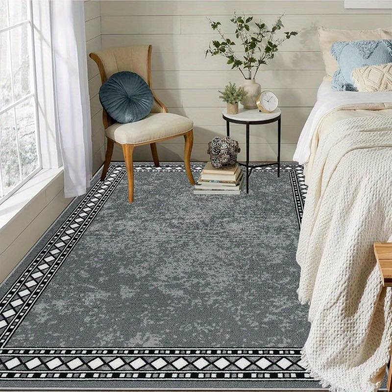 Washable Rug 120x170cm Area Rug Living Room Soft Accent Rugs Non Slip Thin Carpet Rug