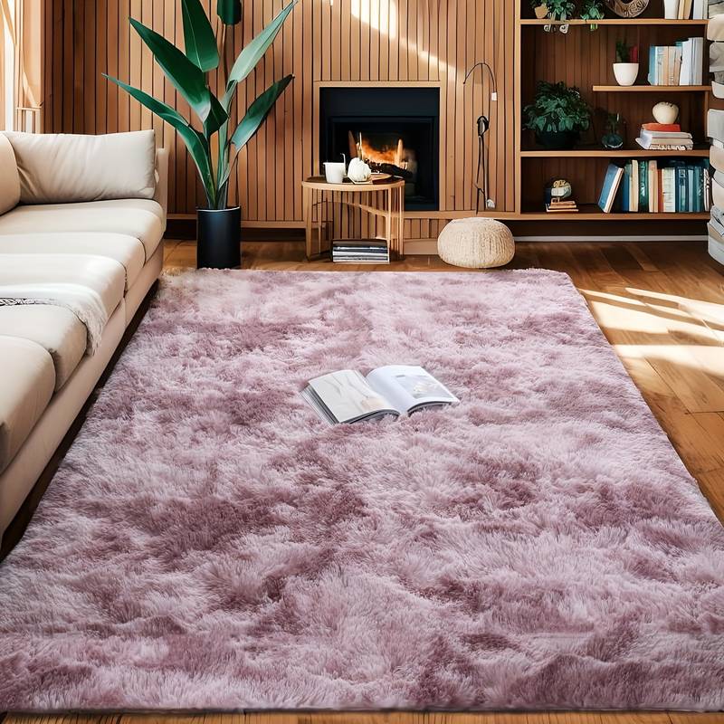 1pc 5x8Feet (160*230cm) Super Fluffy Rug Shaggy Bedroom Area Rug Plush Non-Slip Rug