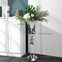 Large Flower Vase Tall Floor Standing Vase Large Glass Urn Wedding Table 74cm