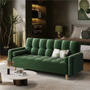 Chesterfield Green Sofa Bed Velvet Convertible Sofa Bed 3 Seater Futon Sofa Bed