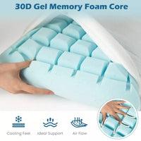 Gel Memory Foam Pillow Set 3D Cutting Air Flow Cooling Pillows - 2 Pcs