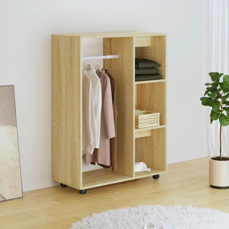 Wardrobe Sonoma Oak Engineered Wood Wardrobe 80cm x 40cm x 110cm