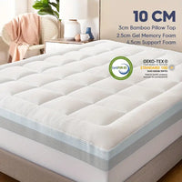 Extra Firm 7+3 Reversible Mattress Topper For Back Pain Relief - Hard Topper