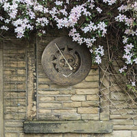 Garden Wall Clock Outdoor Garden Wall Station Clock Vintage Hanging Clock Thermometer Clock