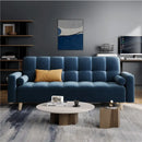 Chesterfield Blue Sofa Bed Velvet Convertible Sofa Bed 3 Seater Futon Sofa Bed