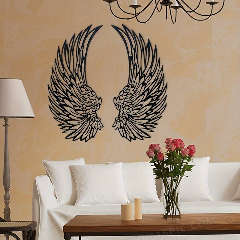 Angel Wings Wall Art, Metal Wall Art Angel Wings, Angel Wings 45x22cm