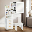 Dressing Table With Drawers Mirror Stool Set Makeup Desk Vanity Table For Bedroom