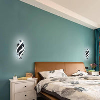 Modern LED Wall Lamp, Black Simple Creatively Aluminum Wall Sconce Light 6000K