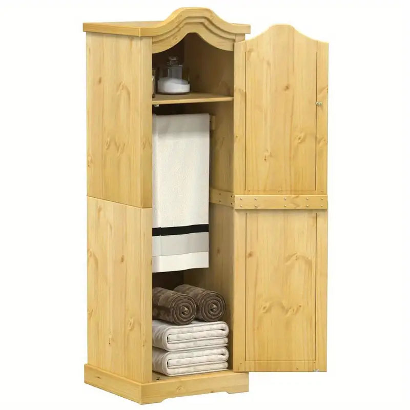 Wardrobe Perfect Solid Rustic Pine Wooden Wardrobe 570 cm Stylish Storage Solution PINE