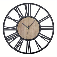 1pc Large Wall Clock for Living Room, Metal Garden Wall Clock, 40H x 40W cm