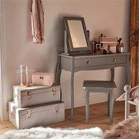 Dressing Table High End With Drawers, Grey Bedroom And Drawers Grey